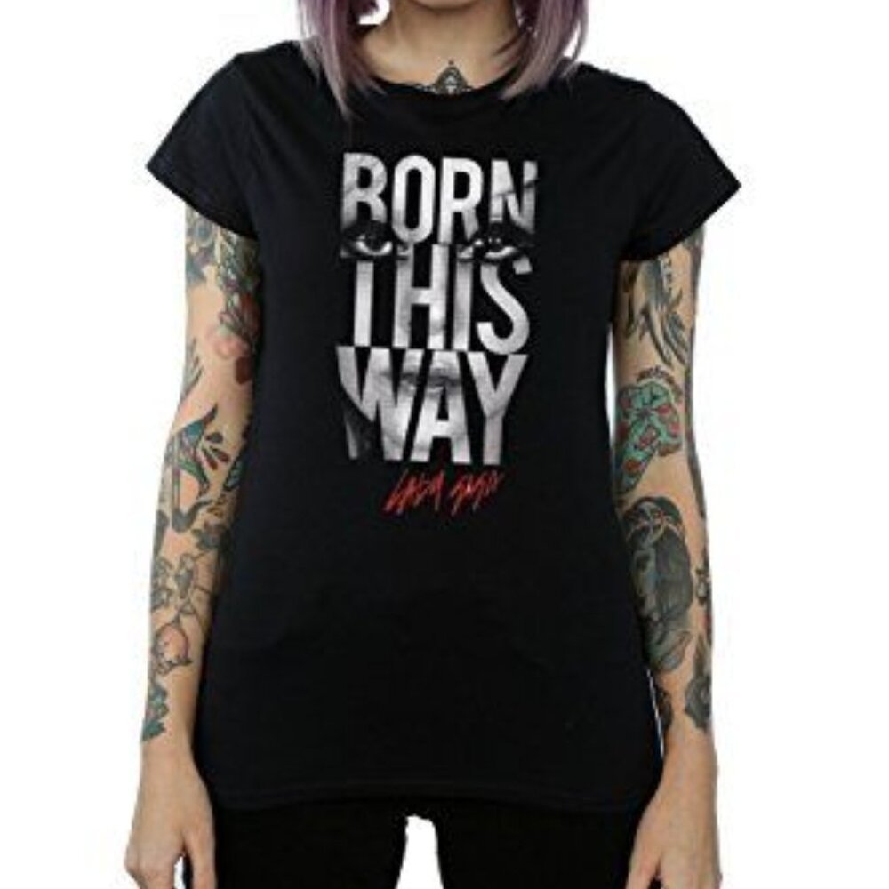 Lady Gaga Femme Born This Way Text Tshirt Unisex Tshirt